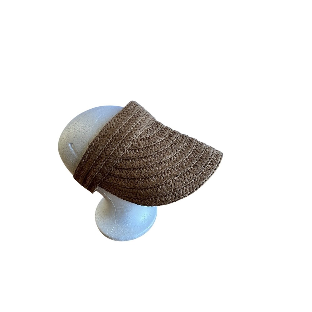 Madewell Straw Visor Hat Natural Tan Woven Sun Hat Minimalist Resort Coastal - Picture 1 of 10